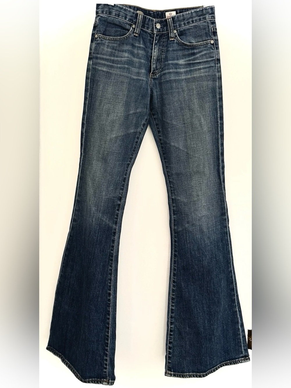 AG Farrah 70s Bell Bottom Jeans 27R Inseam 34” ADRIANO GOLDSCHMEID